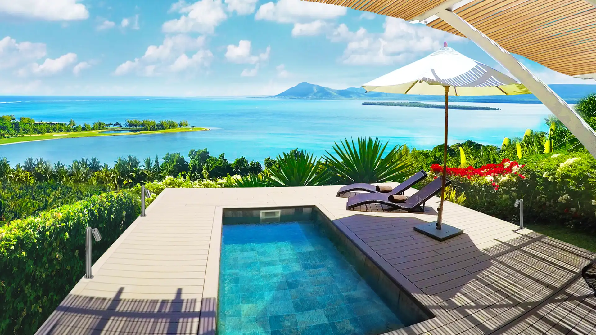 Dinarobin Alternative: Private Villas in Le Morne with 180° Lagoon Views